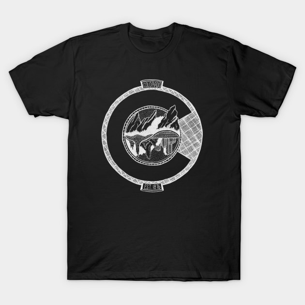 Colorado Badge T-Shirt by AlecSmallDesigns